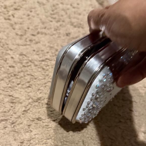 Aldo Silver Rhinestone Clutch - Picture 7 of 9